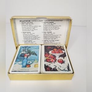 Vintage Piatnik Collectible Art Playing Cards Poker Still Life Fruit Flowers